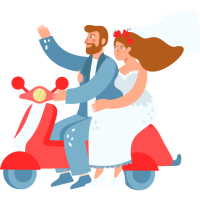 sposi in moto