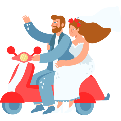 sposi in moto